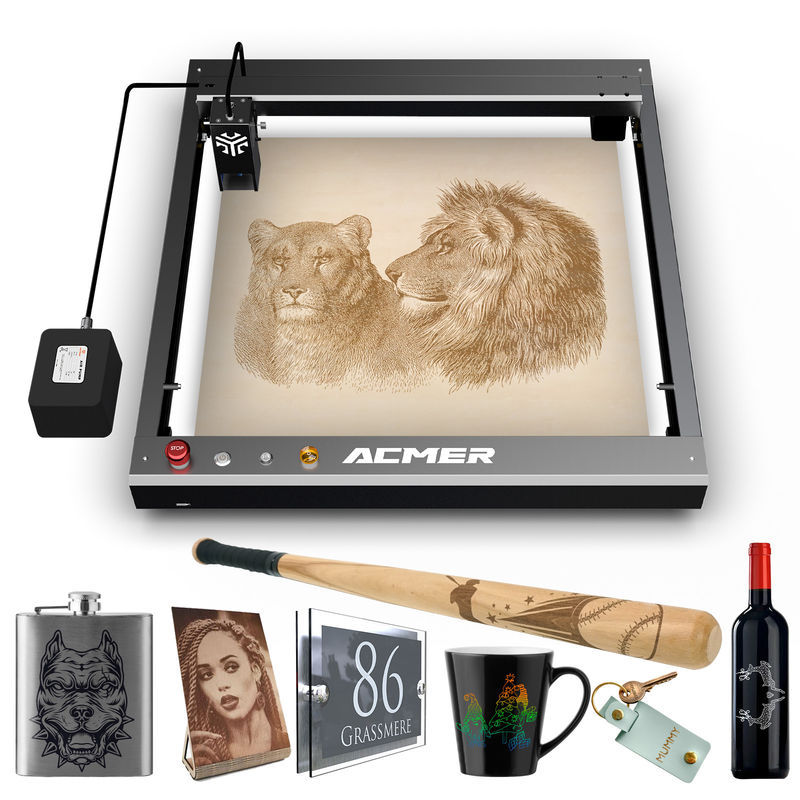 36W Laser Graver και Cutter Diode Laser Wood Engraver Machine για ρόπαλο του μπέιζμπολ