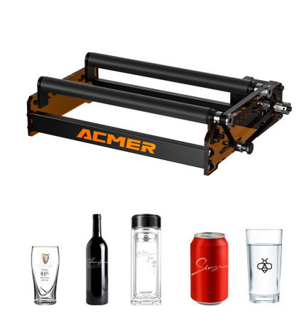 M3 Laser Rotary Roller Υποστηρίζει την χαραγή κυλινδρικών αντικειμένων Γυάλινα μπουκάλια