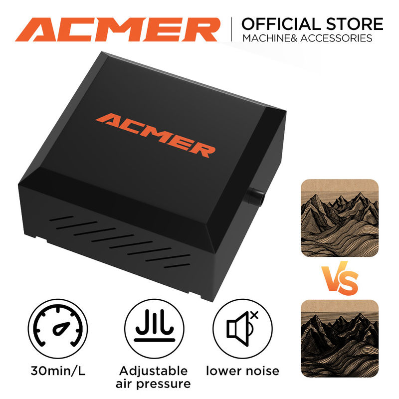 1.8kg 110V-220V Laser Engraver Αεροβοηθούμενη αντλία EU I US I UK Πλάκ 5.0-5.5 M/s Ταχύτητα αέρα