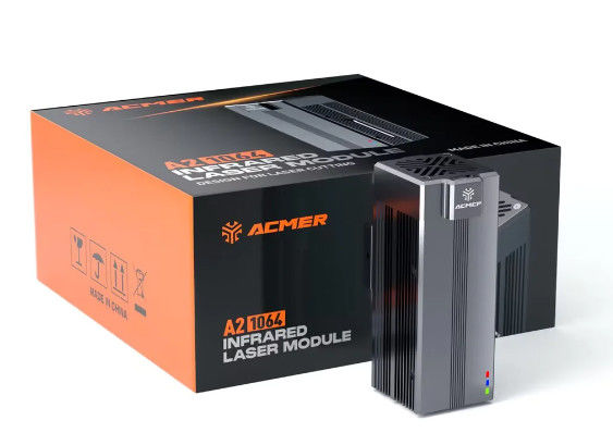 ACMER 00.3mm κυκλικό σημείο λέιζερ 1064nm,2W IR Δύο μονάδες λέιζερ για την χαραγή μετάλλου / χρυσού / αργύρου / πλατινίου / χαλκού
