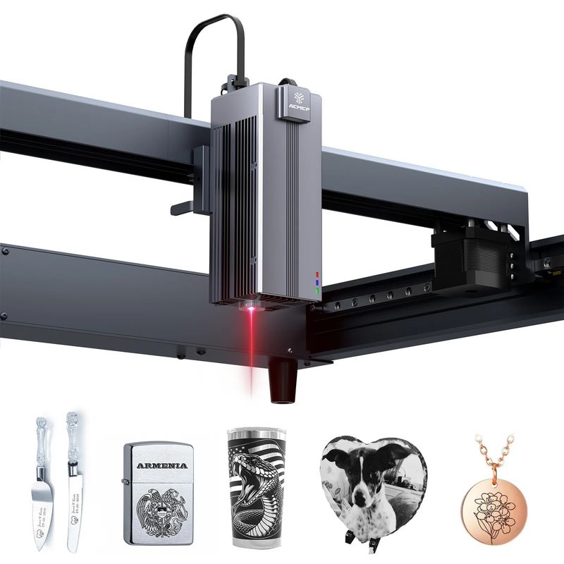 ACMER P2 IR 2w Fiber Laser Engraver 0,03mm Υπερ-λεπτό σημείο για μέταλλο πλαστικό βράχο ακρυλικό