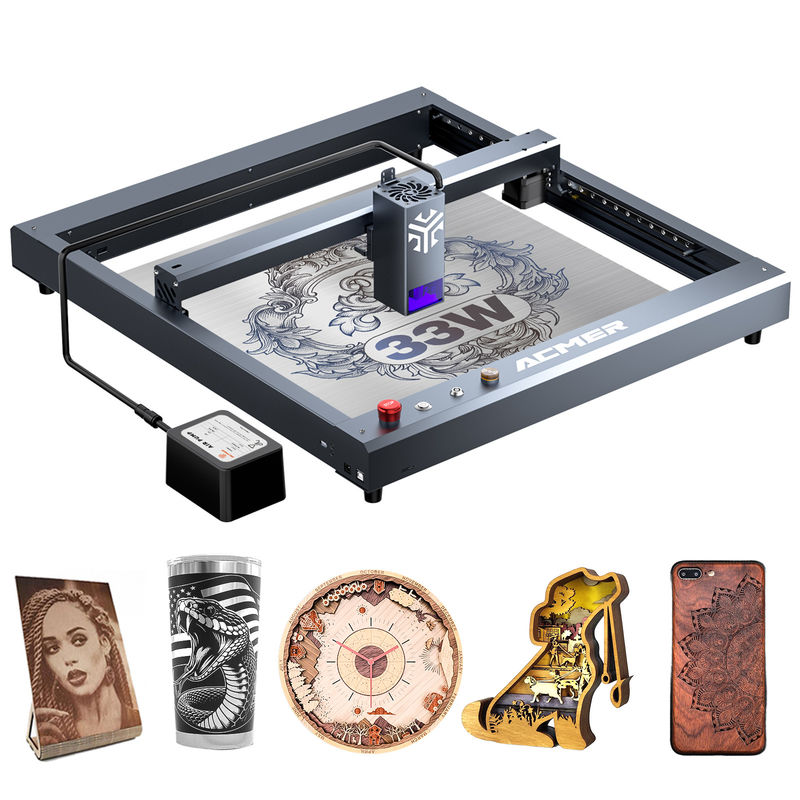 ACMER P2 33W Laser Engraver Machine AC 100-240V Input Voltage Laser Cutting Machine με σύνδεση USB Η εφαρμογή ACMER