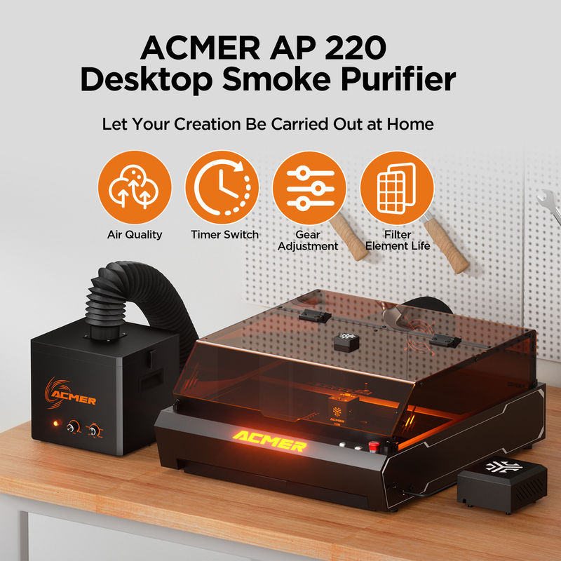 ACMER AP220 Καθαριστής αέρα καπνού Αθόρυβος και ευπροσάρμοστος μηχανισμός χαρακτικής με λέιζερ