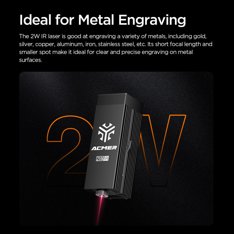 Δοκιμαστική μονάδα λέιζερ ACMER P3 IR 2w Fiber Laser Engraver 0.03mm Ultra-fine Spot για μέταλλο πλαστικό βράχο ακρυλικό